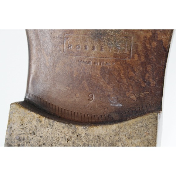FRATELLI ROSSETTI BROWN‎ LEATHER SQUARE TOE PENNY LOAFERS MENS SIZE 9 main image 9